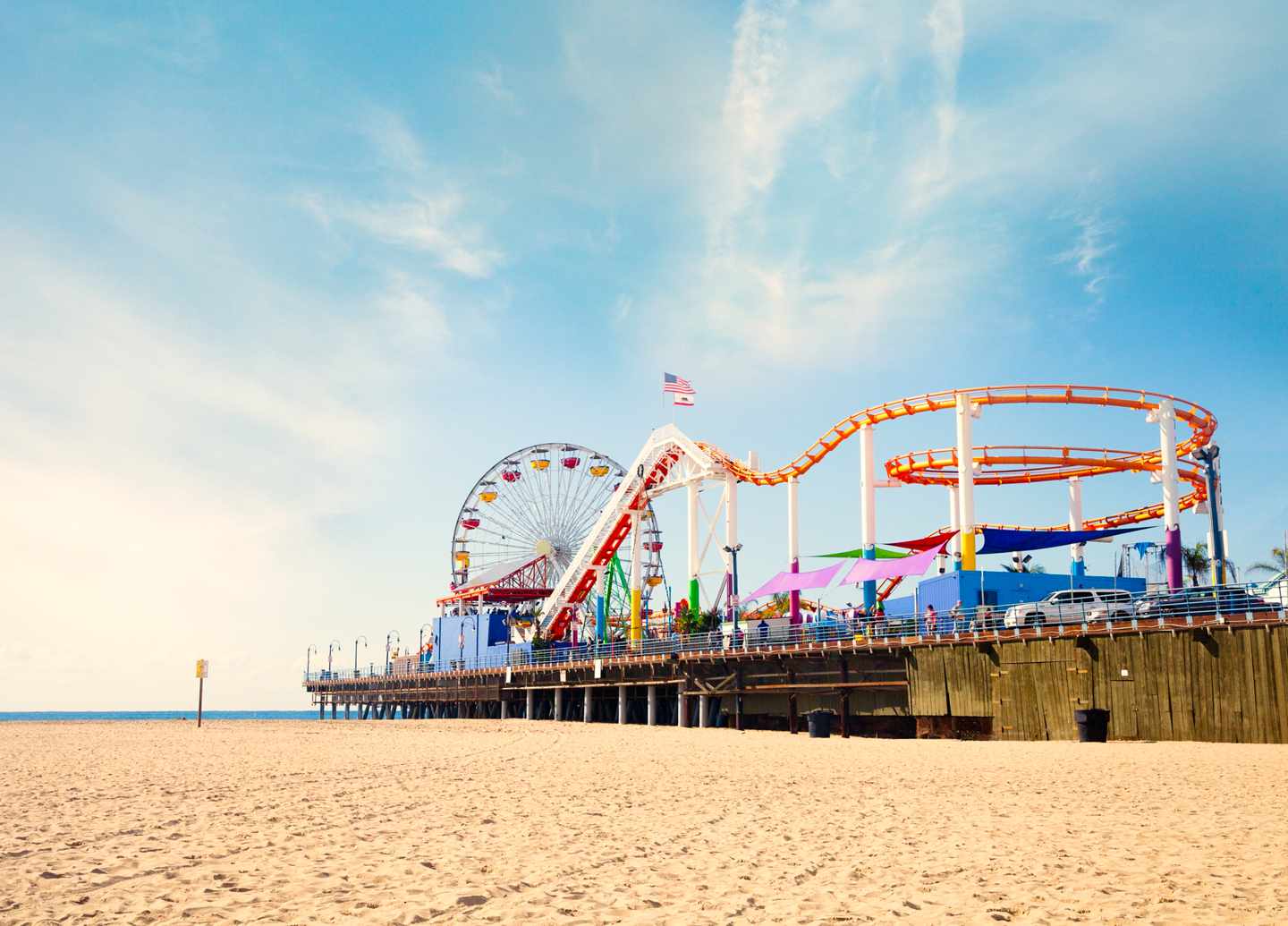 GettyImages-1140266910.jpg Blick vom Strand am Santa Monica Pier