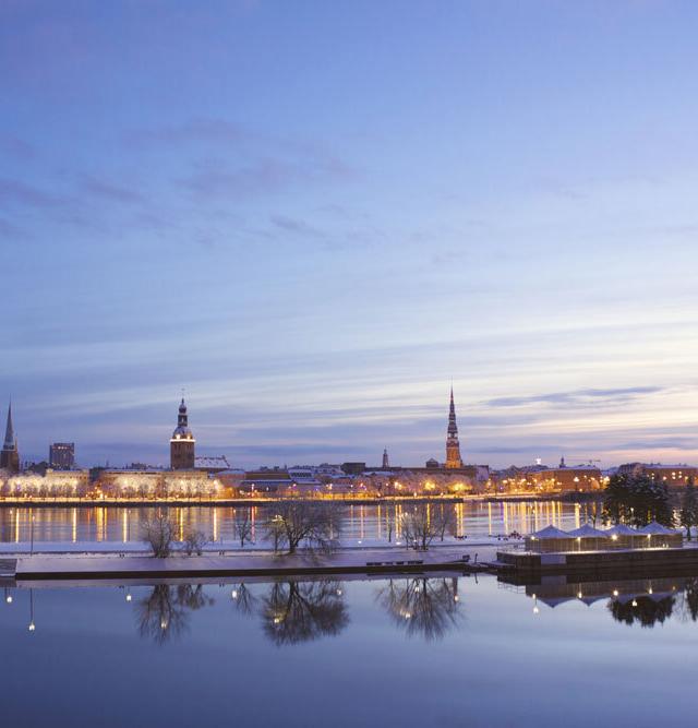 Städtereise nach Riga Lettland Riga mit Schnee
