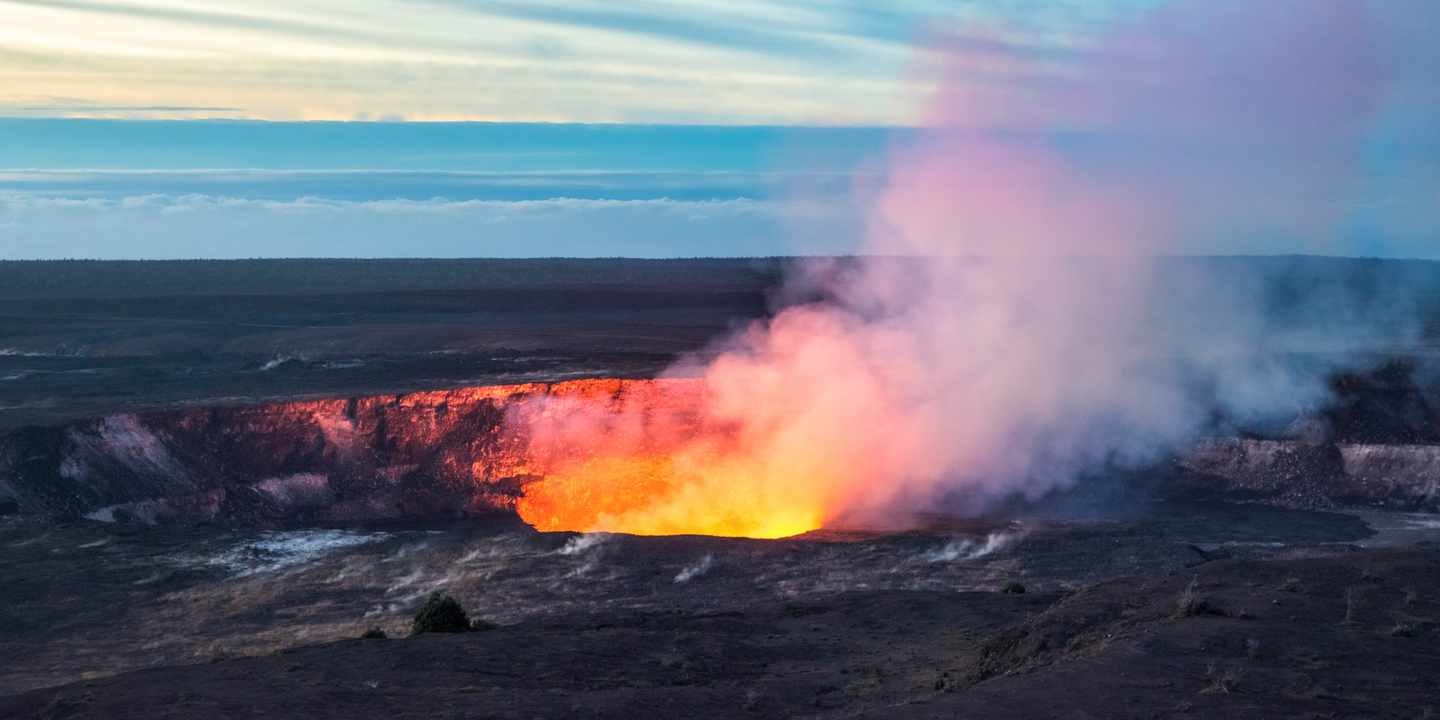 Vulkan speit auf Hawaii