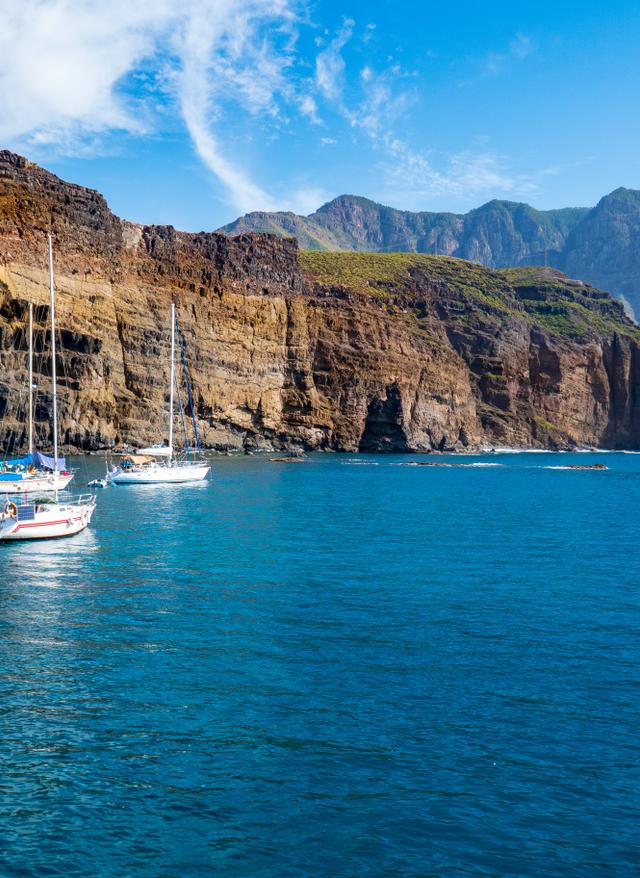 Küste und Boote vor Gran Canaria 