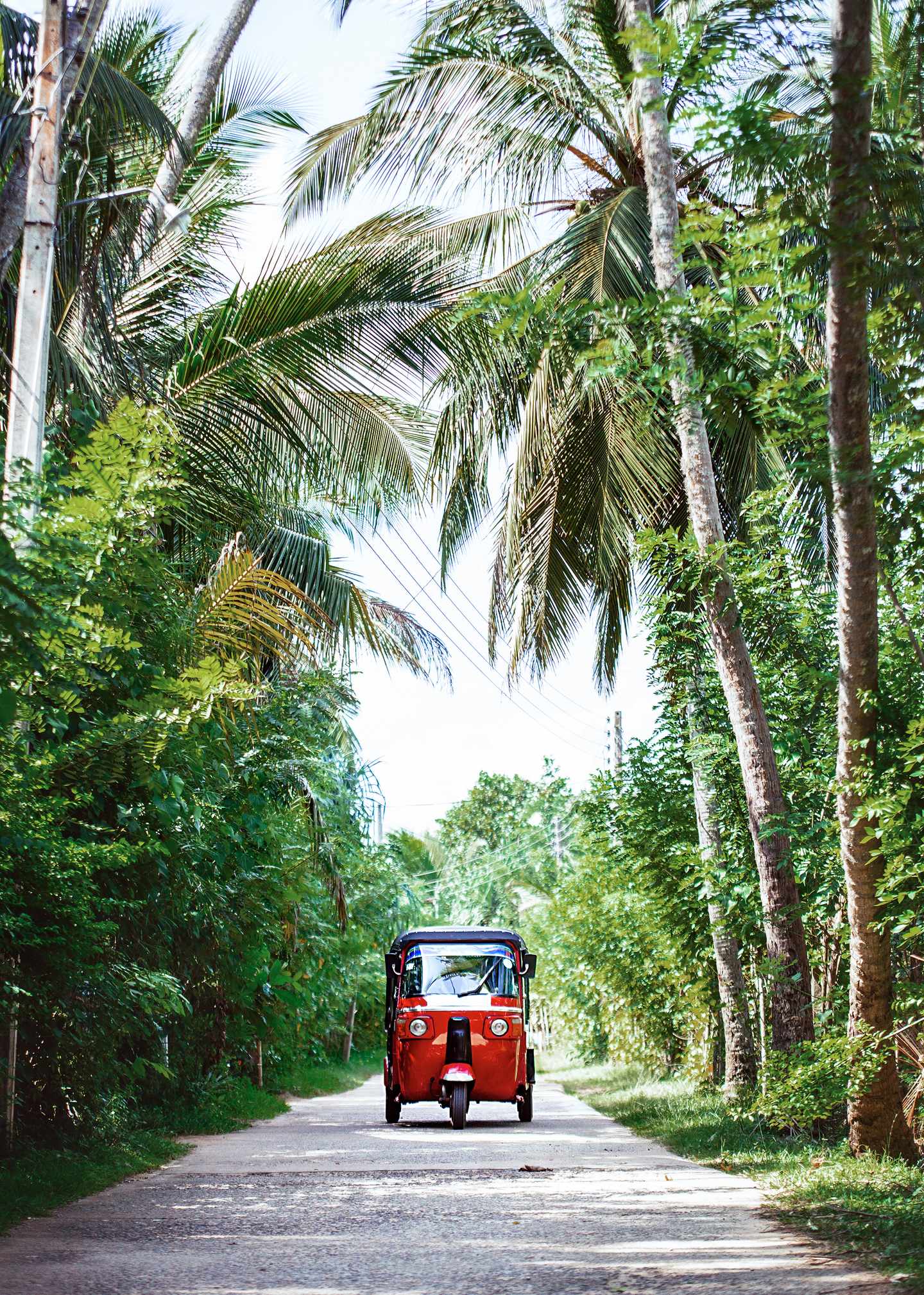 Tuk Tuk auf einer Landstraße