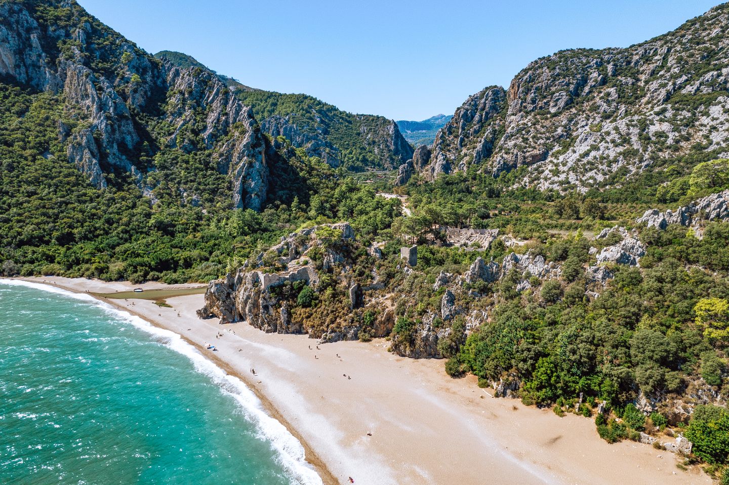 Antalya Urlaub: Luftaufnahme vom Olympos Strand