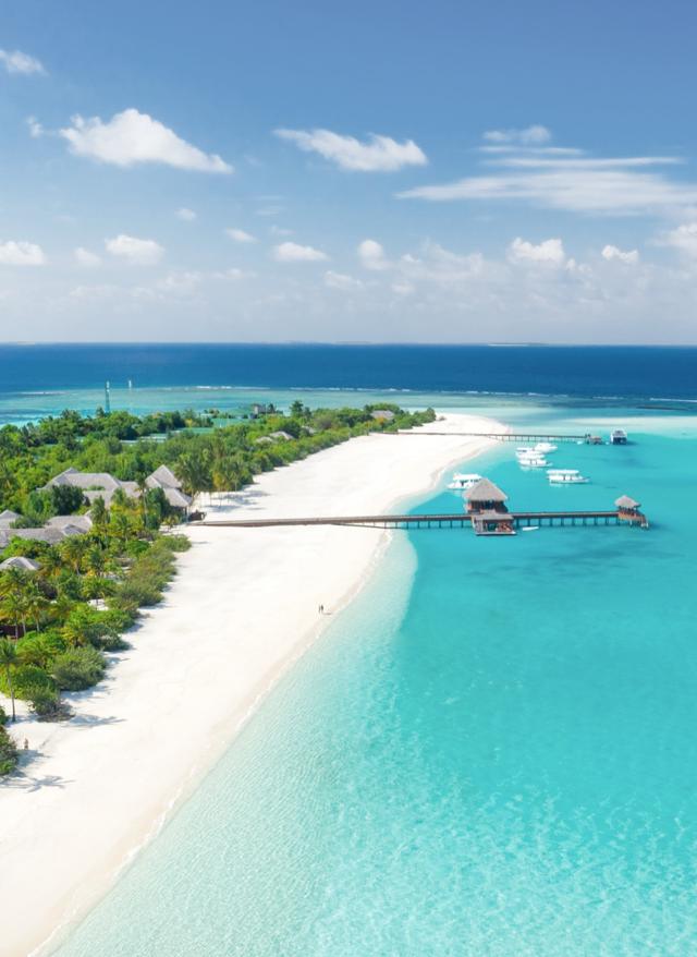 Indischer Ozean Malediven Strand Meer Blaues Wasser