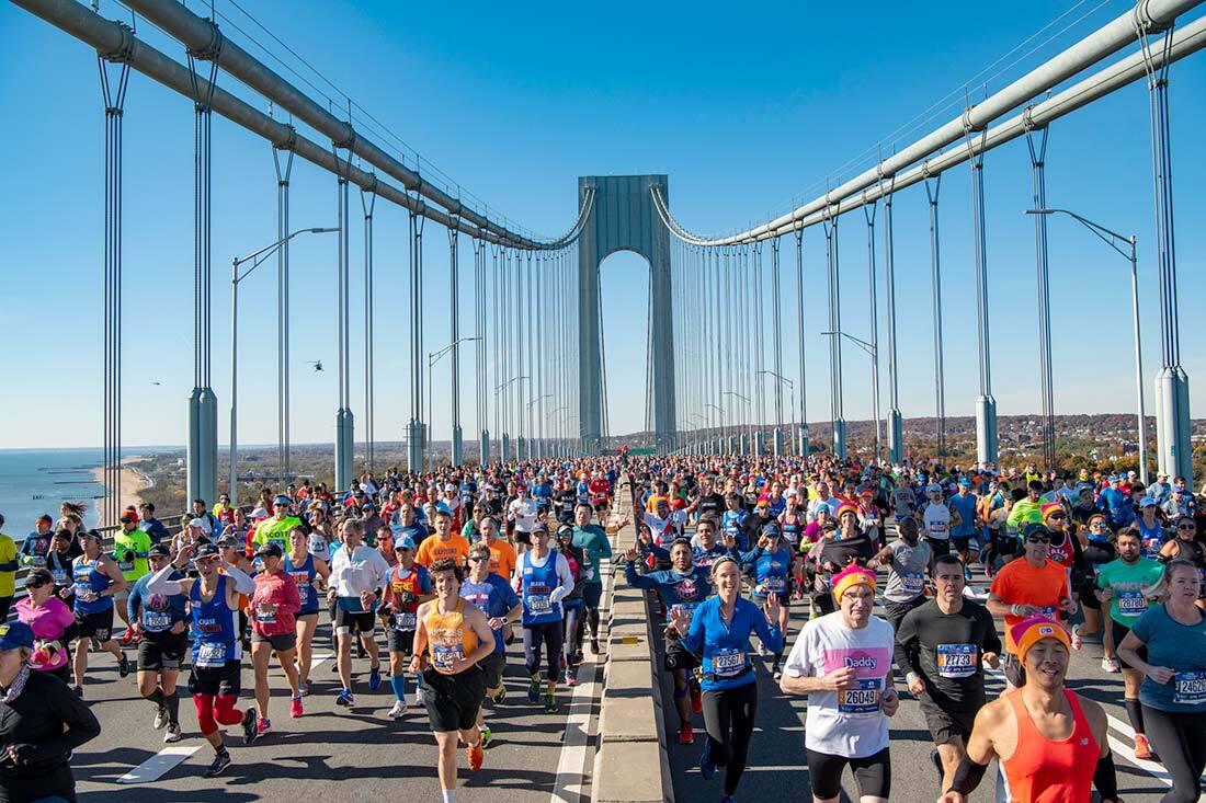 Läufer beim Marathon in New York City
