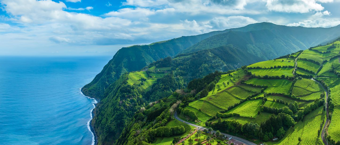 Landschaft mit Miradouro da Ponta do Sossego Nordeste
