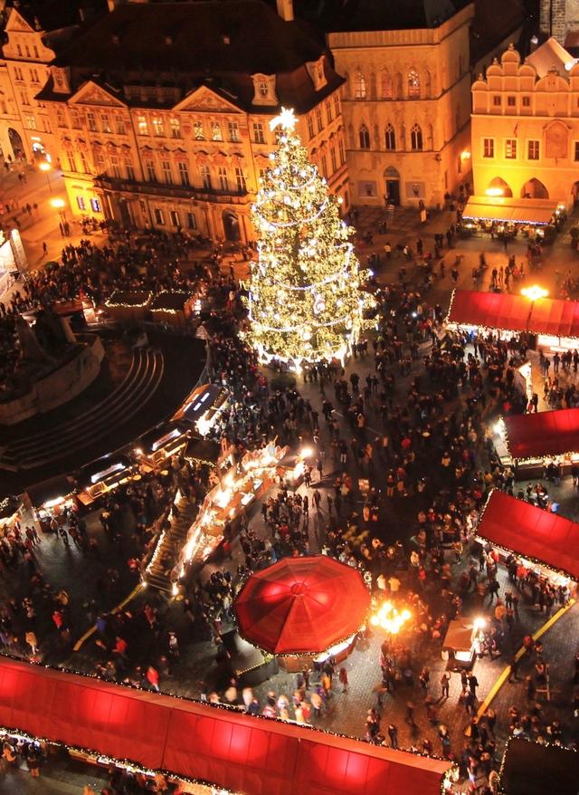 Weltweit Weihnachten feiern Weihnachtsmarkt in Prag