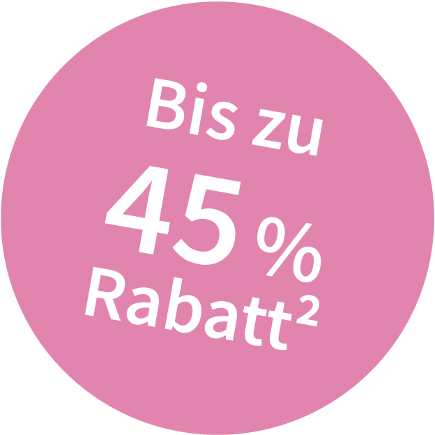 Kreis mit Hinweis zum Höchstrabatt