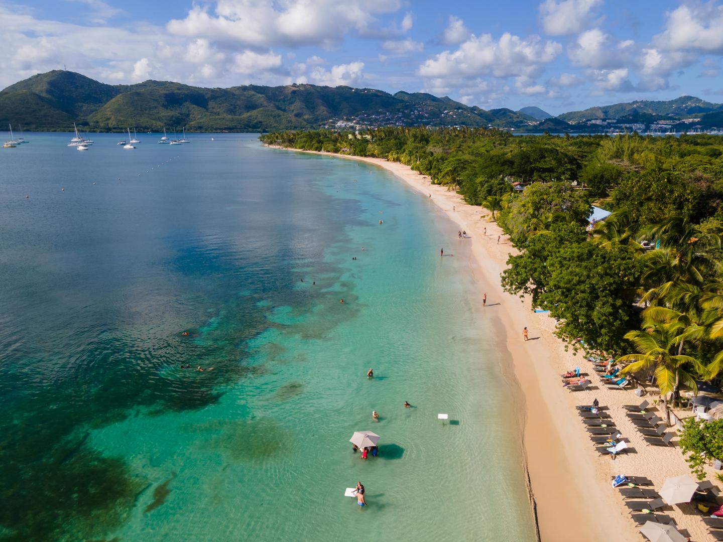 Strand Pointe Marin auf der Karibik-Insel Martinique