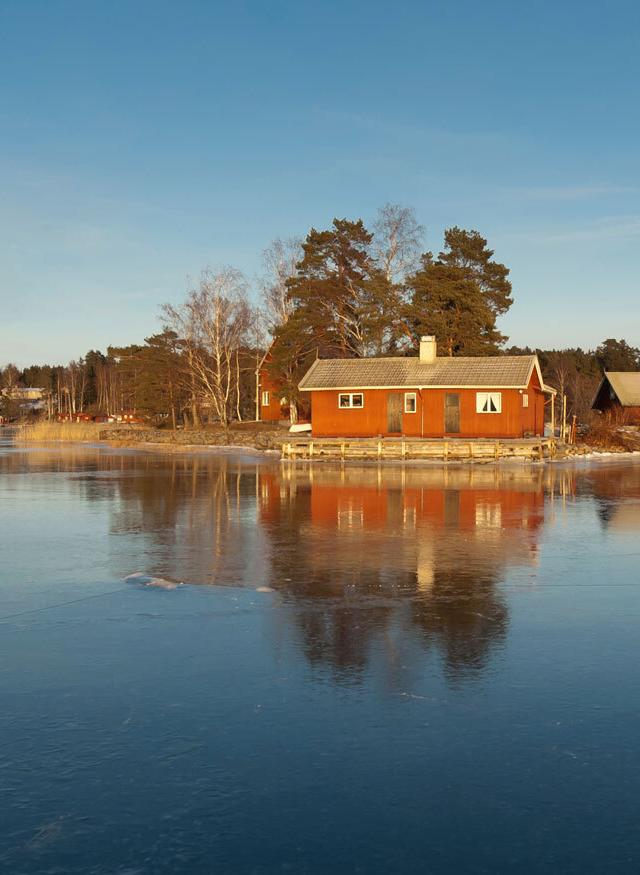 Hotel in Schweden buchen Rotes Holzhaus in Schweden