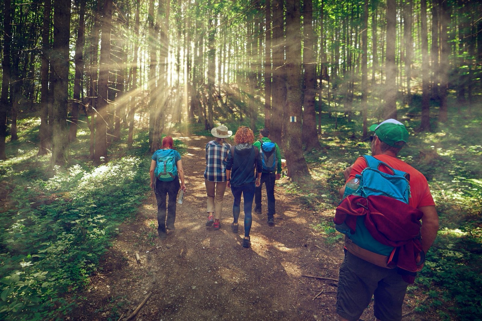 Wandern in der Gruppe