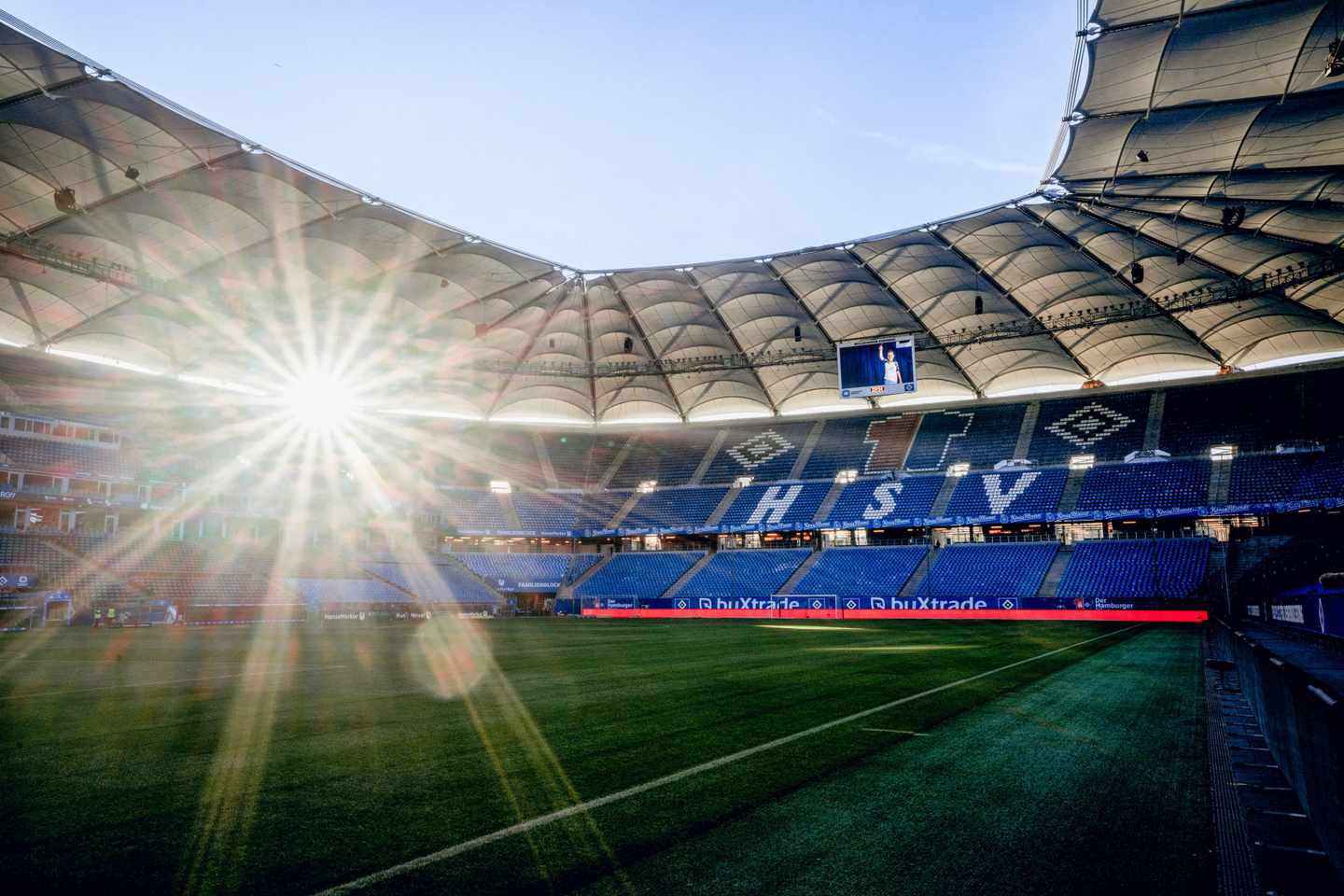 Hamburger SV Stadion Blick auf Sitzplätze