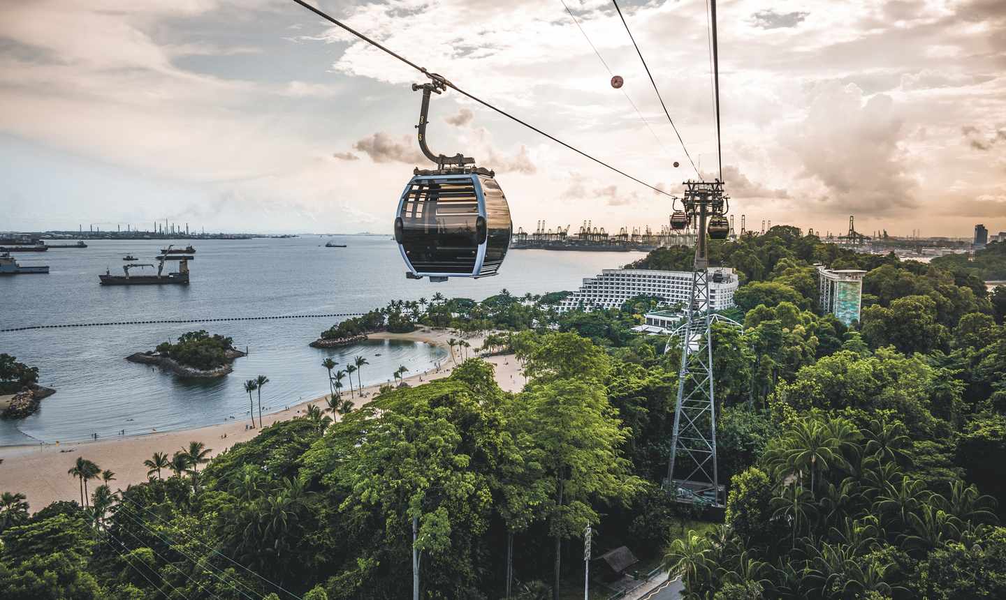 Seilbahn nach Sentosa in Singapur