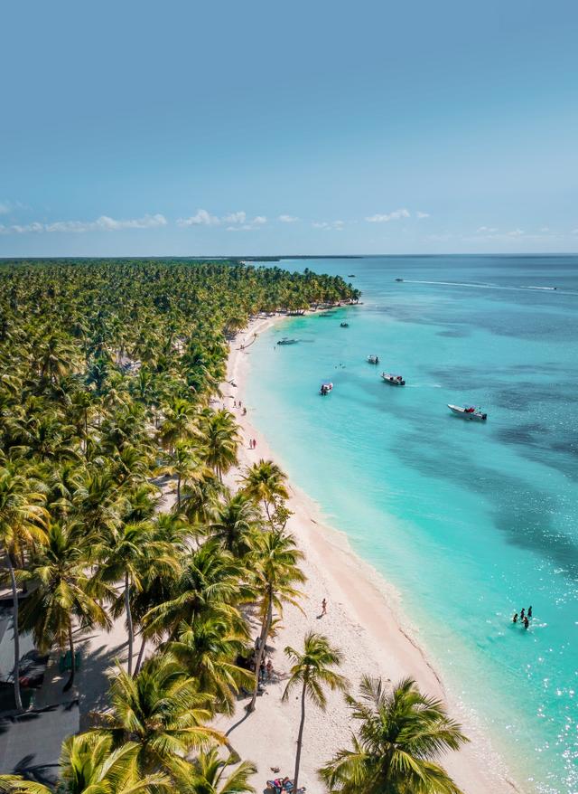 Luftaufnahme Saona Strand in der Dominikanischen Republik