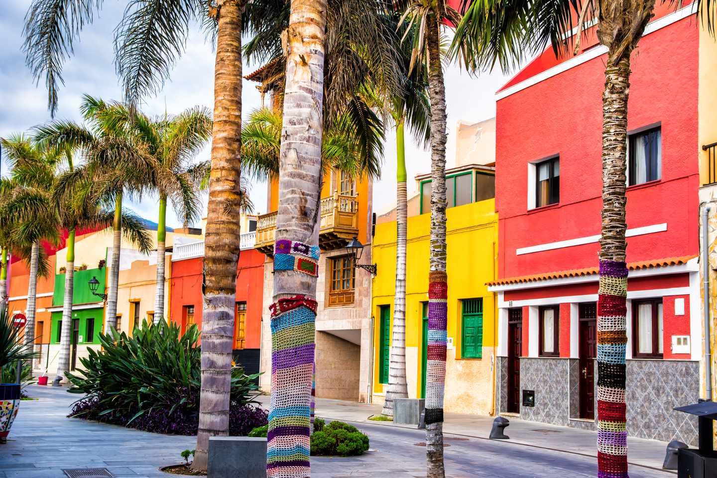 Bunte Häuser in Puerto de la Cruz