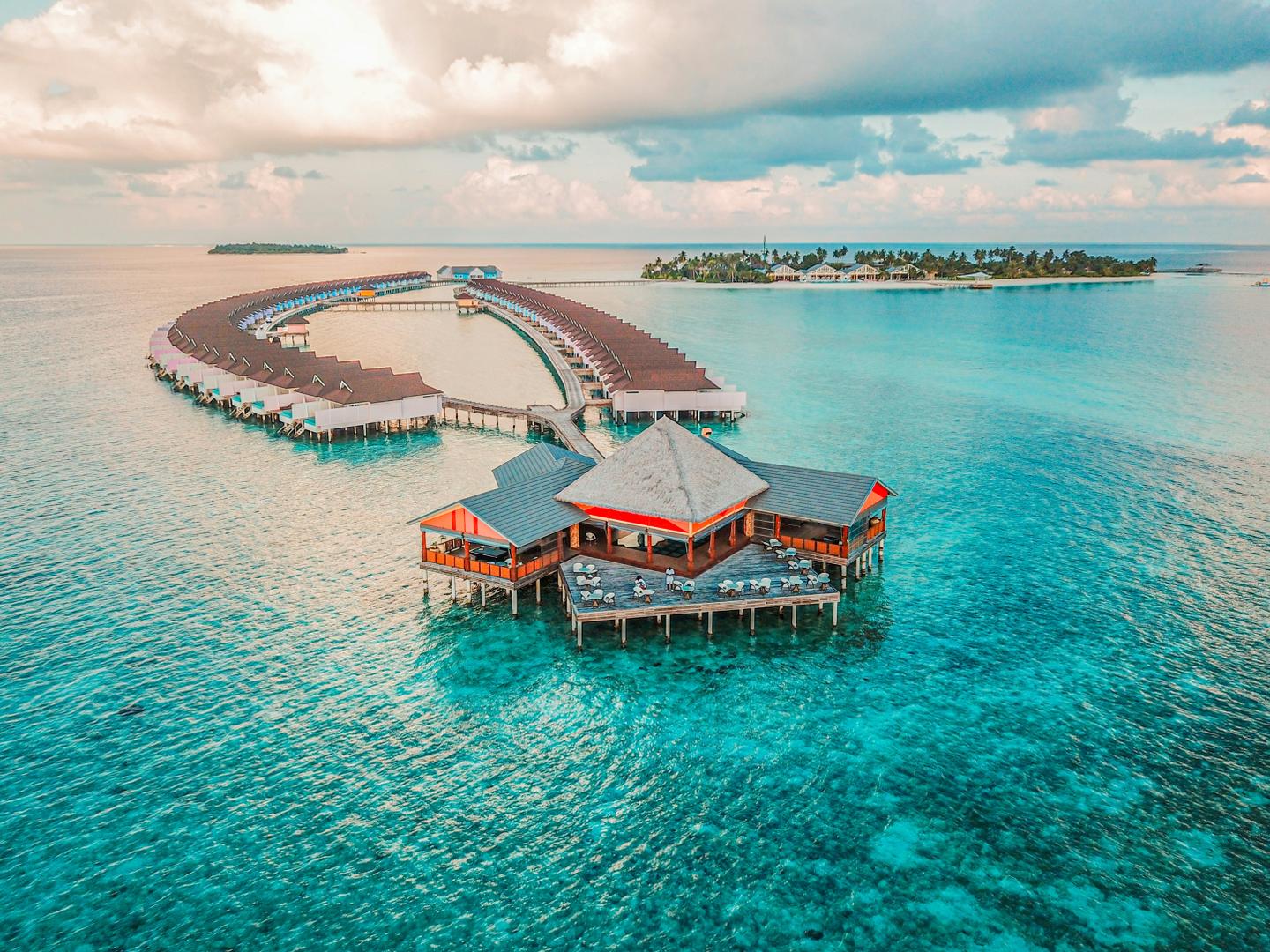 Malediven Bungalows Meer
